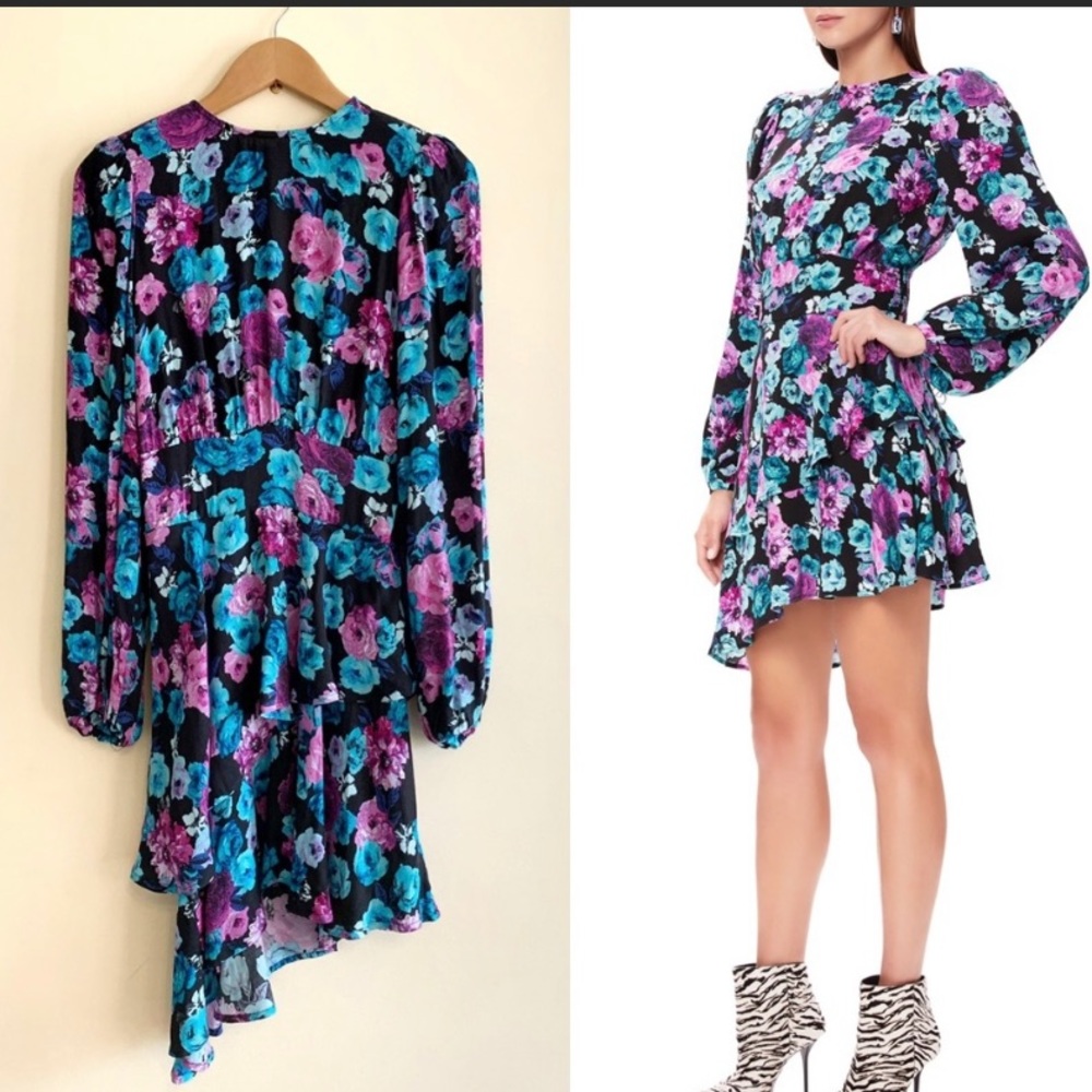 NWT AFRM Parker Ruffle Back Cutout Floral Dress
